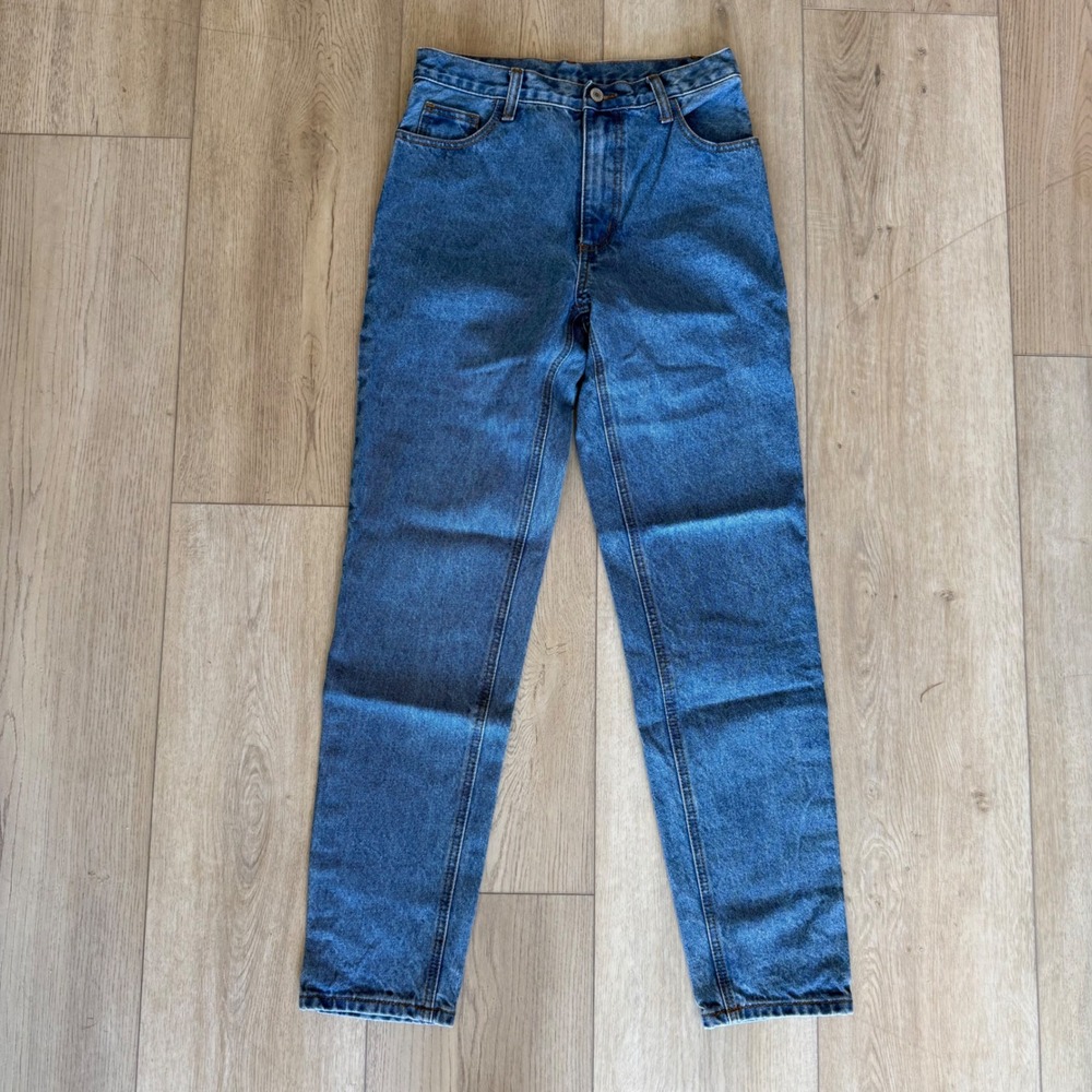Brandy Melville John Galt High Waisted Mom Jeans Med Wash Straight Leg Small EUC